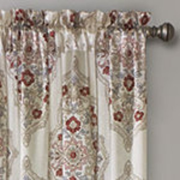 JCPenney Rod Pocket Curtain Panels Floral Medallion 2 NEW - Picture 3 of 10